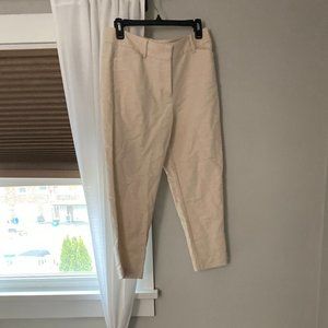 professional cropped cream pants for work